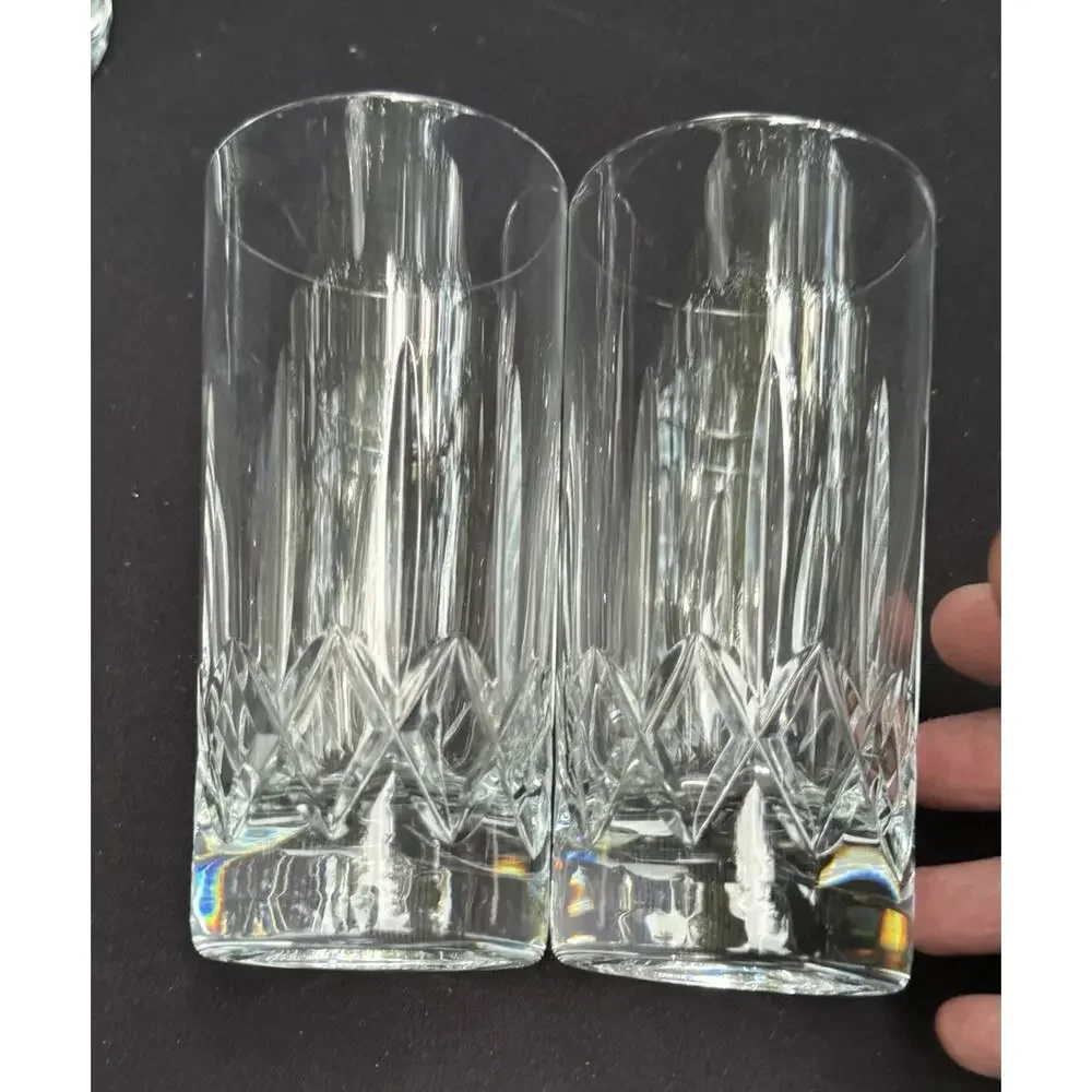 5 Vtg Highball Opera Bar Glasses RCR Royal Crystal Rock made in Italy Nice! 8/28